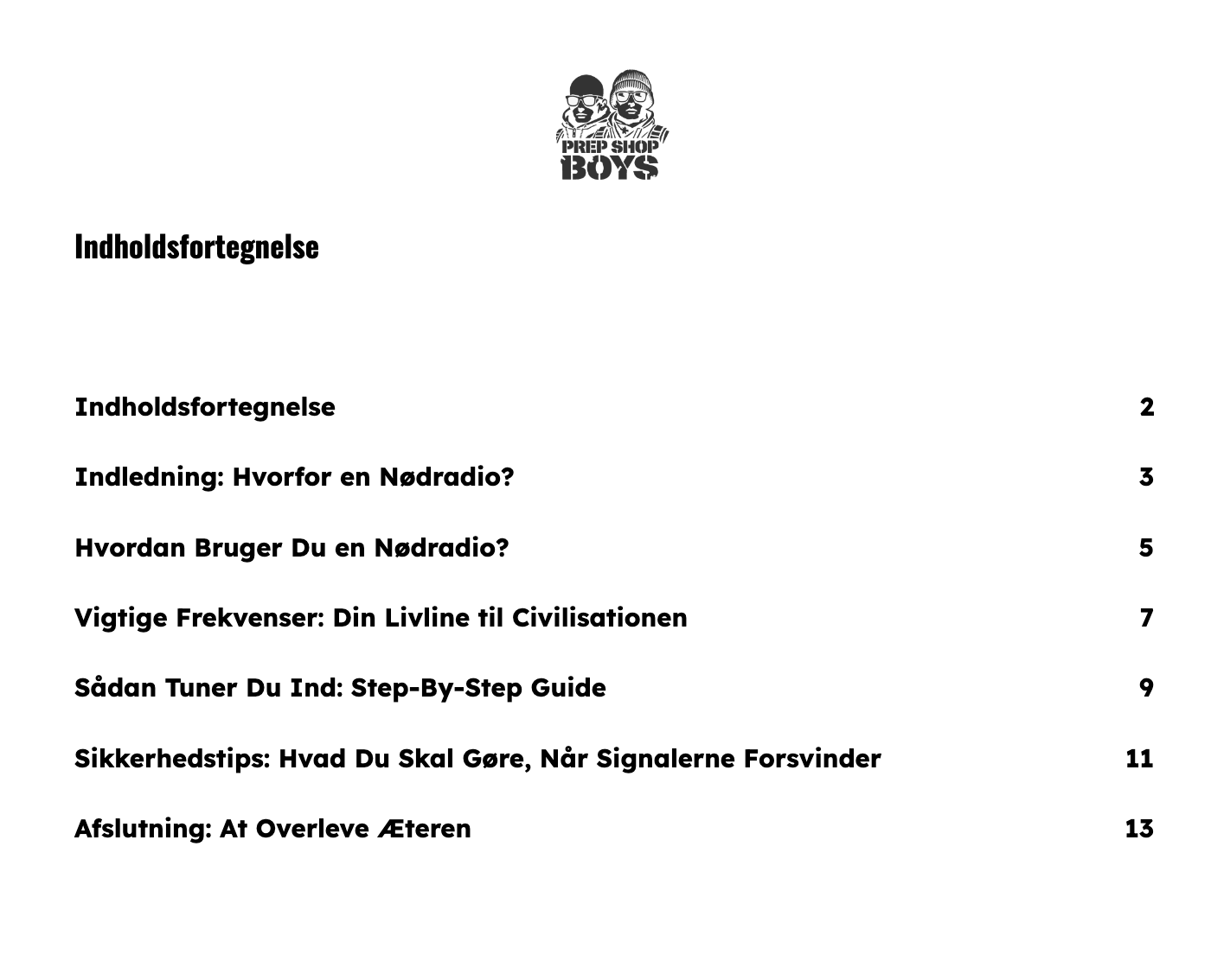 Ebog: Nødradio-Frekvenslister